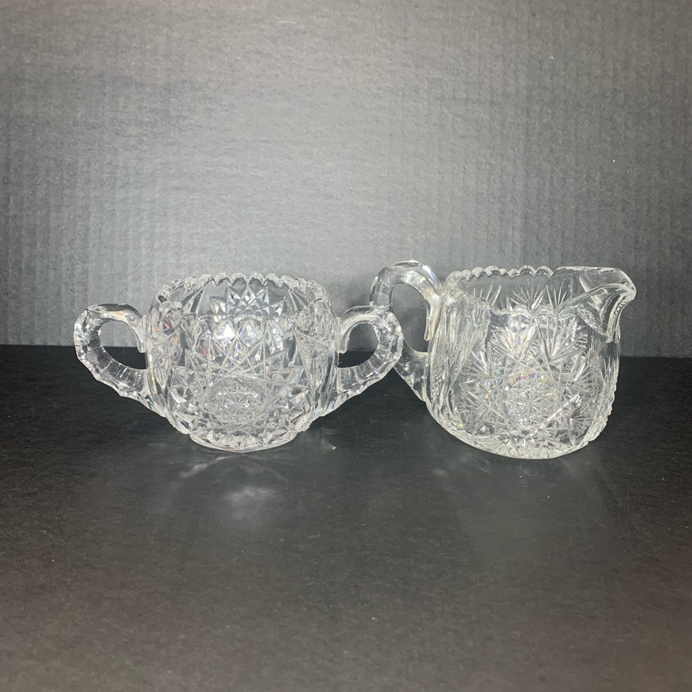 American Brilliant Cream and Sugar Set